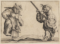 TvB G 4909
<br/>
Twee dansers, een met een luit ("Capricci")
<br/>
<em>Callot, Jacques (1592 - 1635)</em>